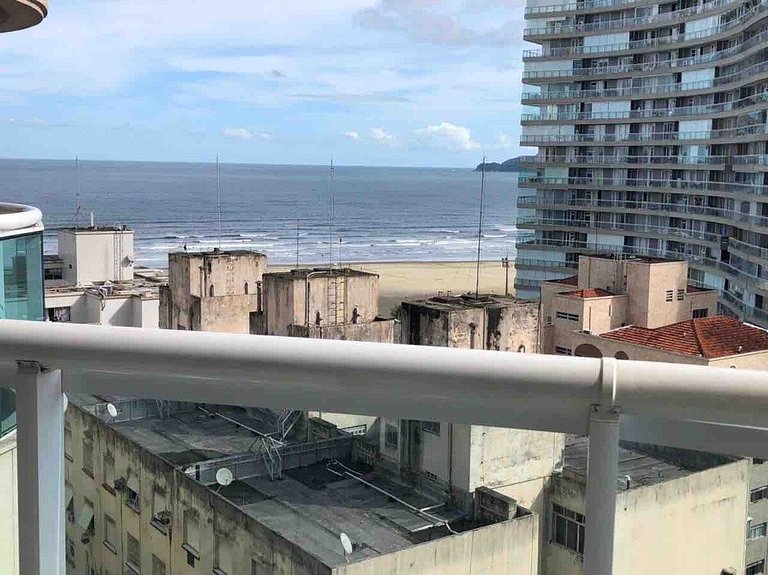 Estanconfor Santos com Vista Mar AC garagem sacada fechada