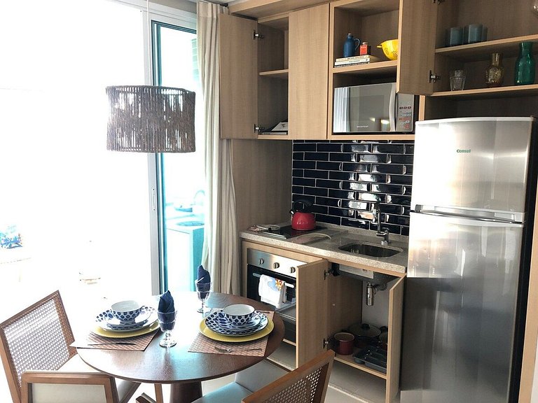 Estanconfor Santos com Vista Mar AC garagem sacada fechada