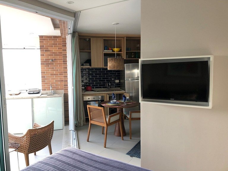 Estanconfor Santos com Vista Mar AC garagem sacada fechada