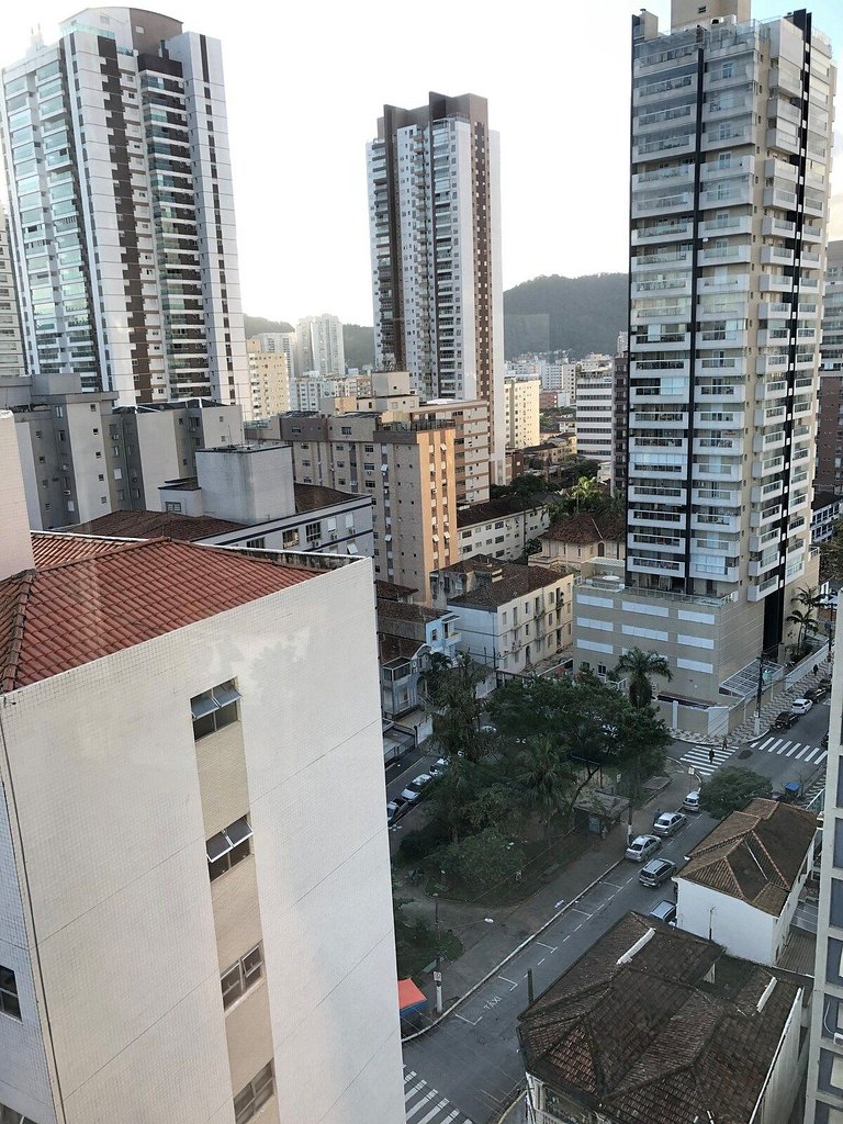 Estanconfor Santos com Vista Mar AC garagem sacada fechada