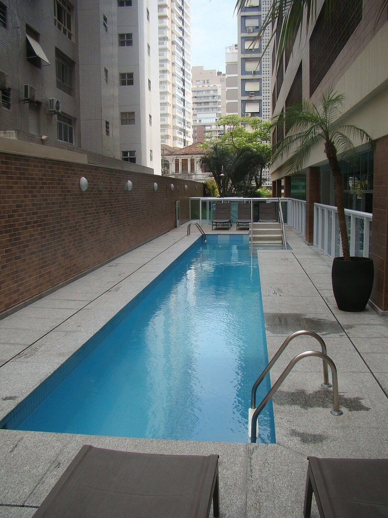 Estanconfor Santos com Vista Mar AC garagem sacada fechada