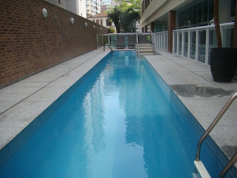 Estanconfor Santos com Vista Mar AC garagem sacada fechada