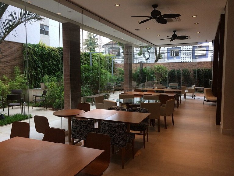 Estanconfor Santos com Vista Mar AC garagem sacada fechada