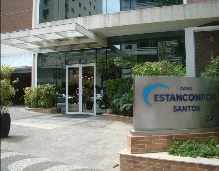 Estanconfor Santos Vista Mar 4 AC Garagem sacada fechada