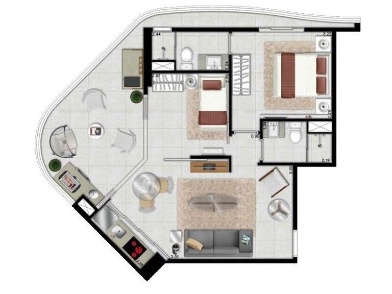 2 quartos- Unique Ex-Estanconfor veja o mar do ap 1408