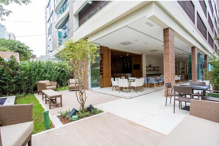 Estanconfor Santos com Vista Mar bem alto, garagem