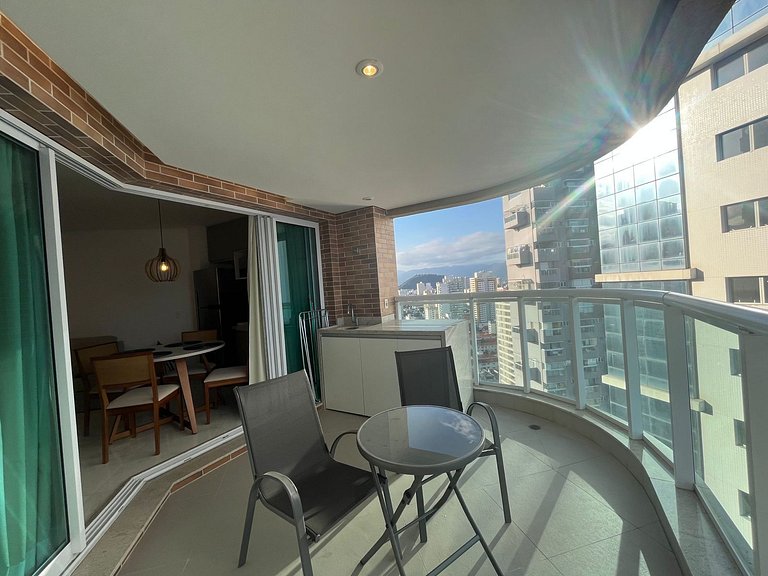 Estanconfor Santos com Vista Mar bem alto, garagem
