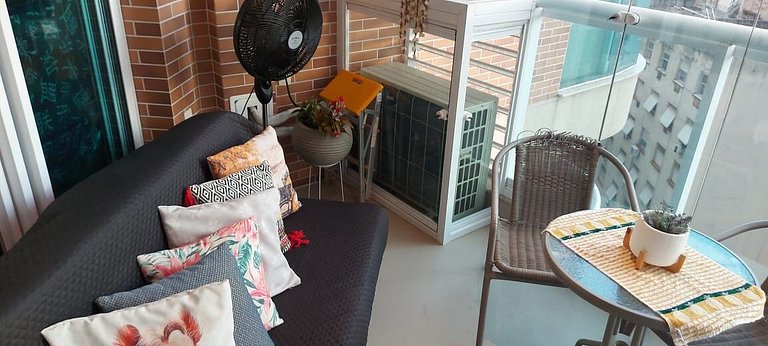 Estanconfor Praia Santos 3 - AC garagem arrumação sacada fec