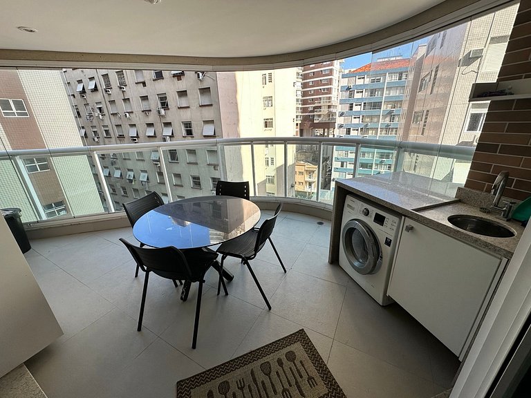 2 quartos- Estanconfor AC sacada fechada garagem com arrumaç