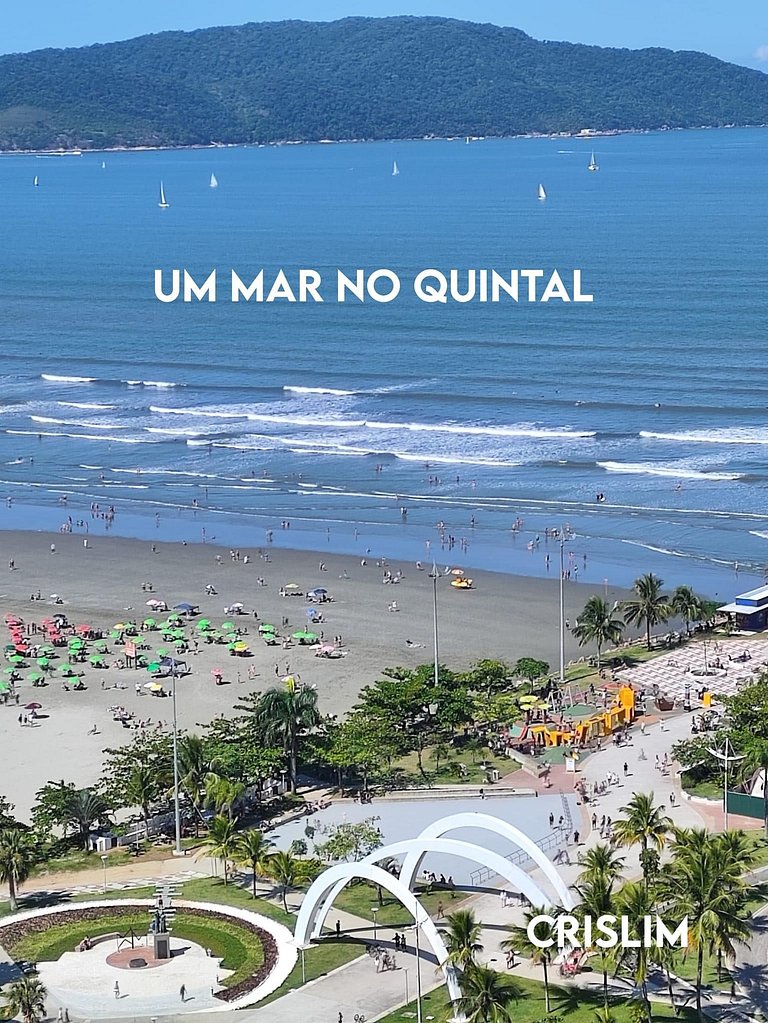 Apartamento Pé na Areia melhor Vista Mar de Santos