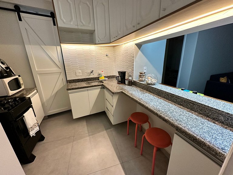 Apartamento Pé na Areia melhor Vista Mar de Santos
