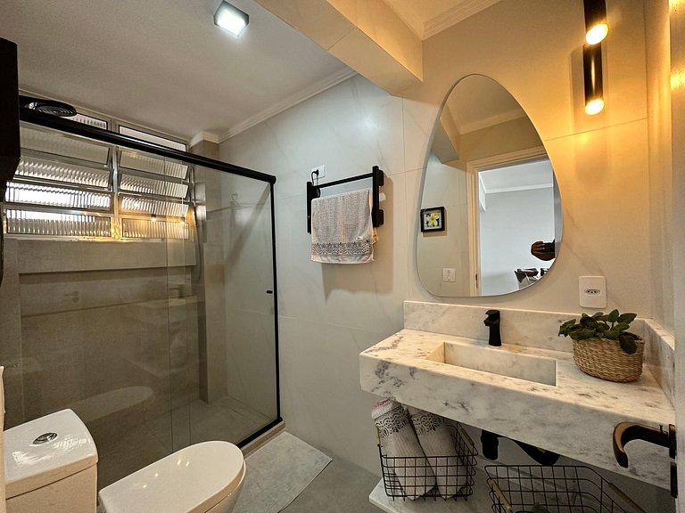 Apartamento Pé na Areia melhor Vista Mar de Santos