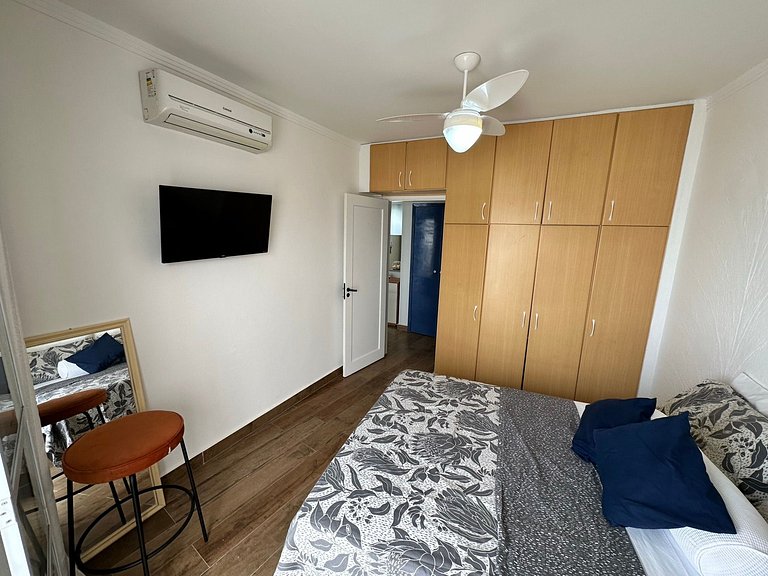 Apartamento Pé na Areia melhor Vista Mar de Santos