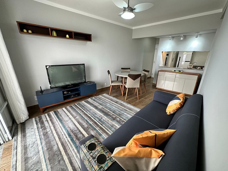 Apartamento Pé na Areia melhor Vista Mar de Santos