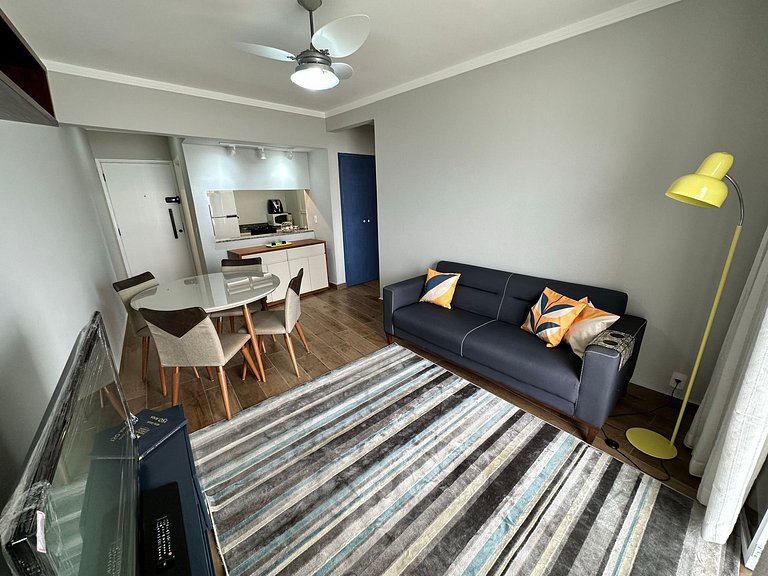 Apartamento Pé na Areia melhor Vista Mar de Santos