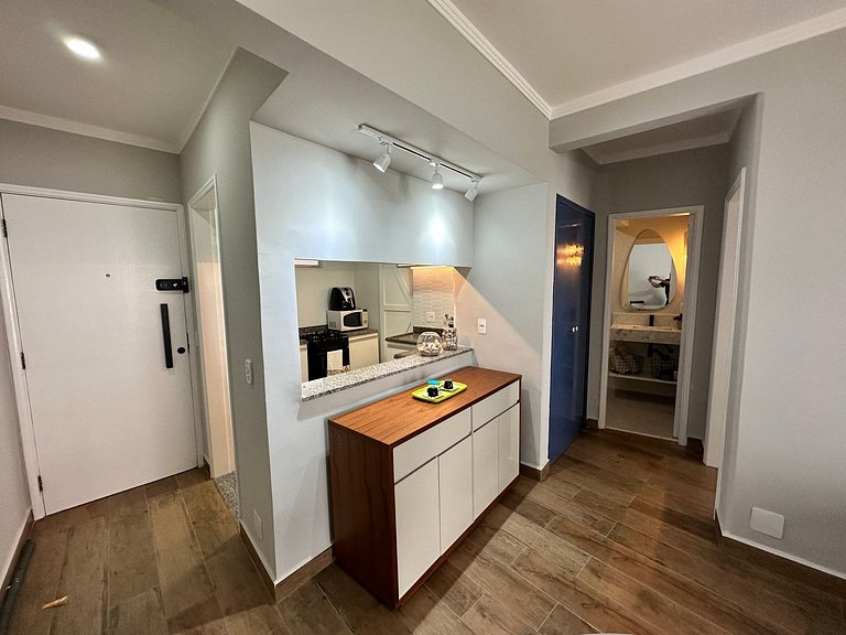 Apartamento Pé na Areia melhor Vista Mar de Santos