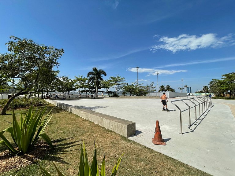 Apartamento Pé na Areia melhor Vista Mar de Santos