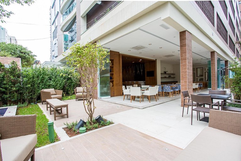 2 quartos- Estanconfor AC sacada fechada garagem com arrumaç