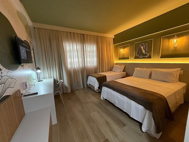 Stay Inn Santos Familiar com discreta Vista Mar