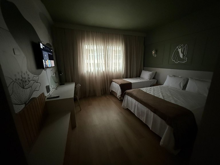 Stay Inn Santos Familiar com discreta Vista Mar