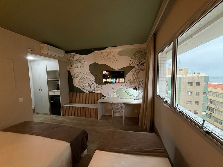 Stay Inn Santos Familiar com discreta Vista Mar