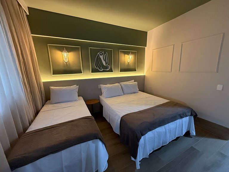 Stay Inn Santos Familiar com discreta Vista Mar