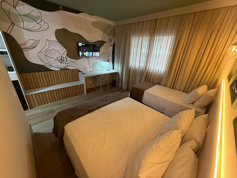 Stay Inn Santos Familiar com discreta Vista Mar