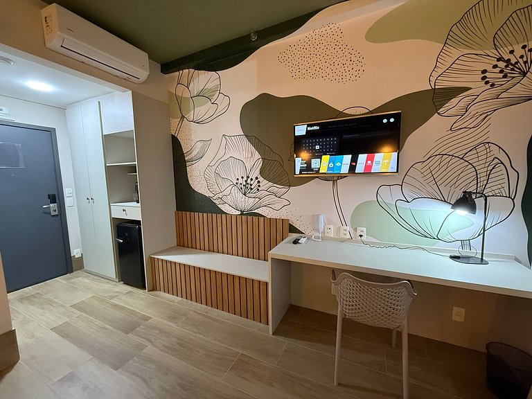 Stay Inn Santos Familiar com discreta Vista Mar