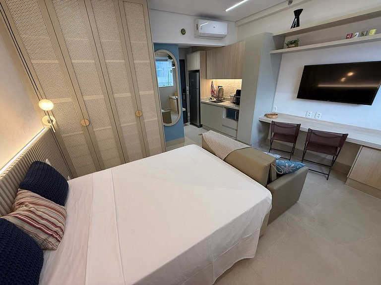 Flat Stay Inn com cozinha e VISTA MAR