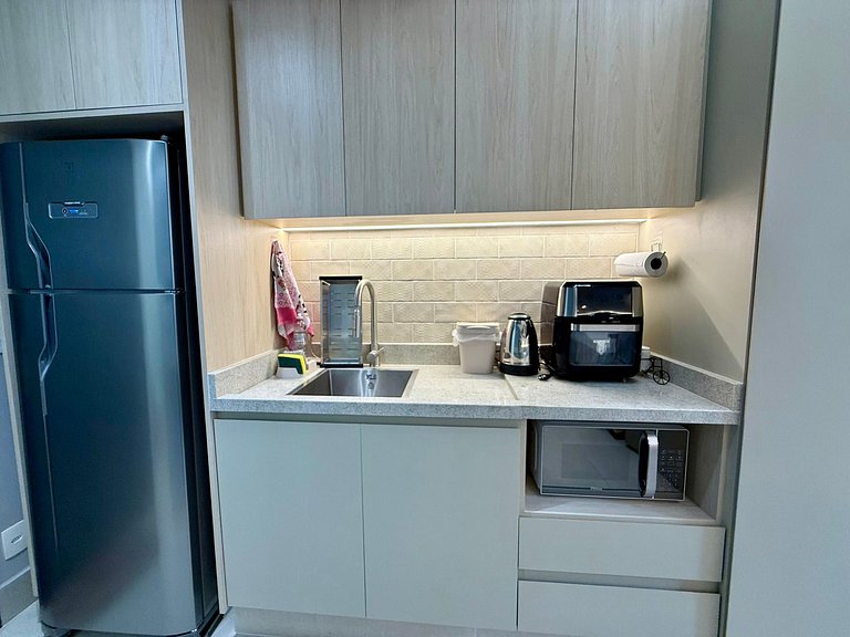 Flat Stay Inn com cozinha e VISTA MAR