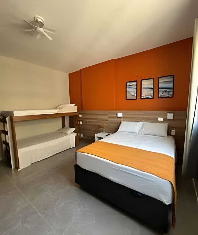 Suíte Family Design: Completo p/ até 5p no Gonzaga