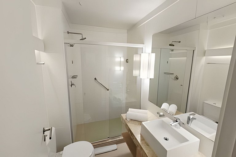 Quarto Duplo p/ até 4 pessoas 50m da praia