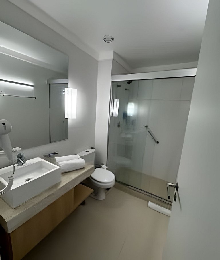 Flat Vista Mar c/ Varanda em Santos