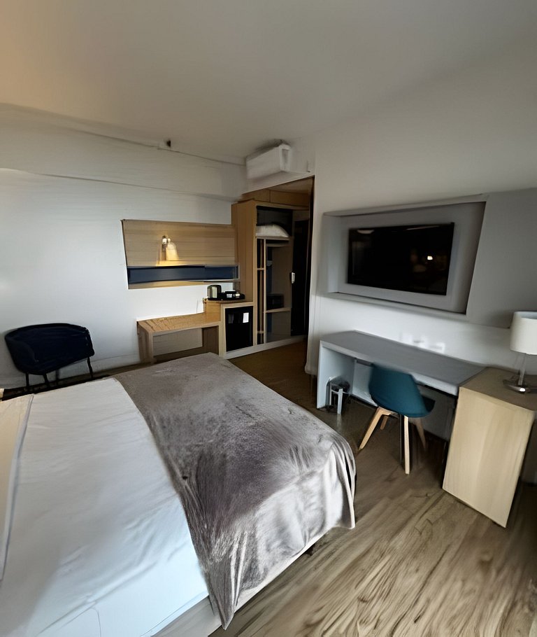 Flat Vista Mar c/ Varanda em Santos