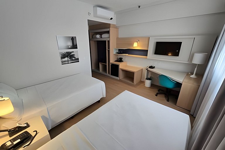 Quarto 2 Camas Ideal para Amigos no Gonzaga