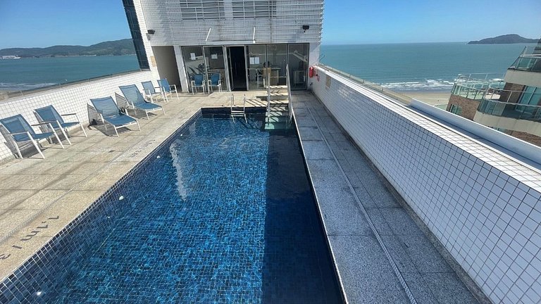 Suíte aconchegante vista Frente ao Mar em Santos